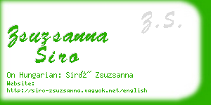 zsuzsanna siro business card